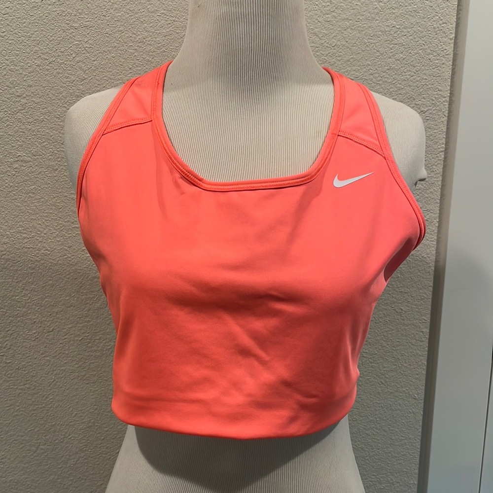 Neon Orange (salmon) Nike Medium Impact Sports Bra